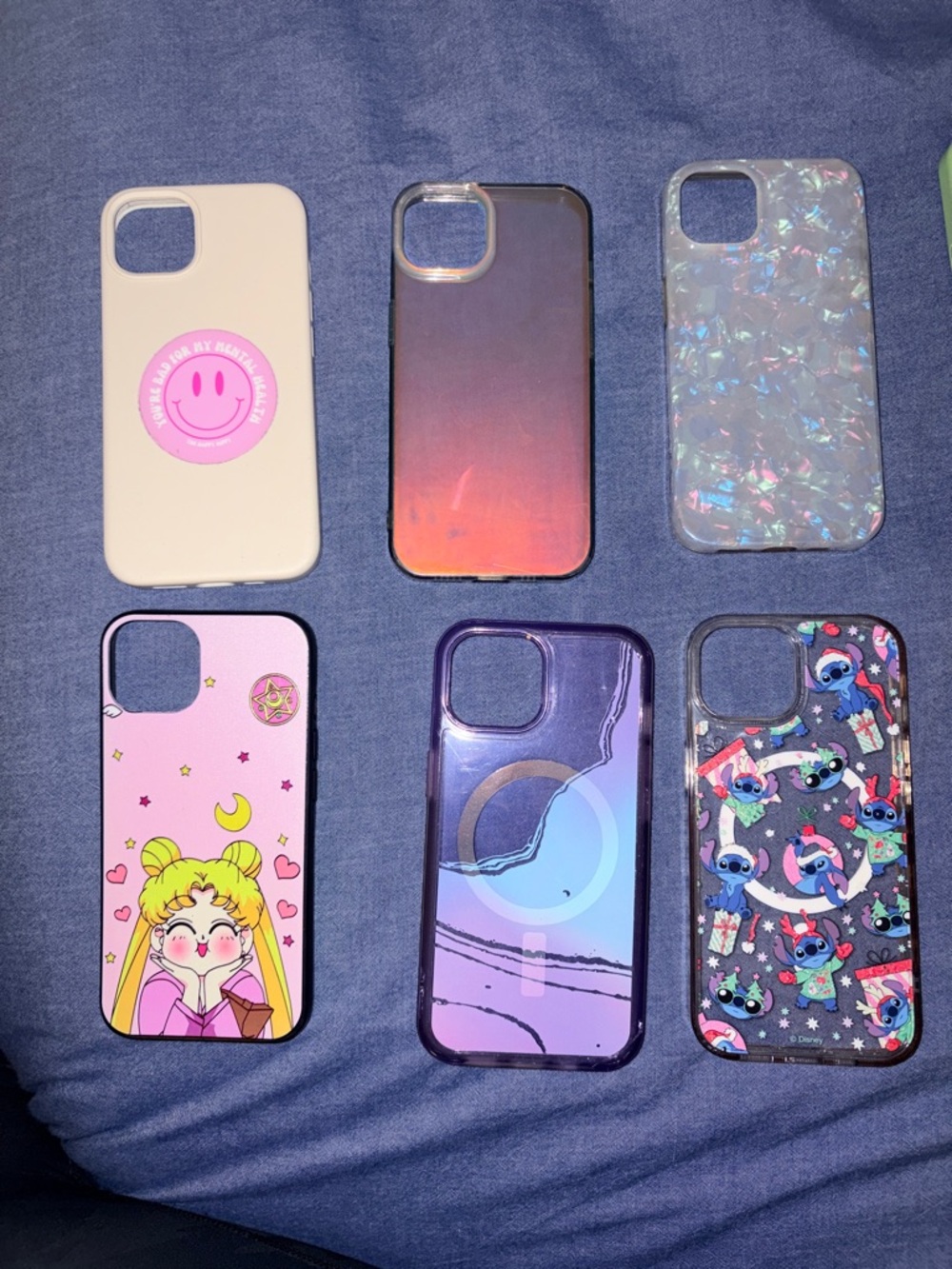 Assorted iPhone 13 Cell Phone Cases - Cute & Holographic Styles